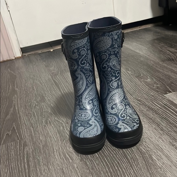 Blue Lace-Up Winter Boots with Sturdy Sole - Picture 1 of 5